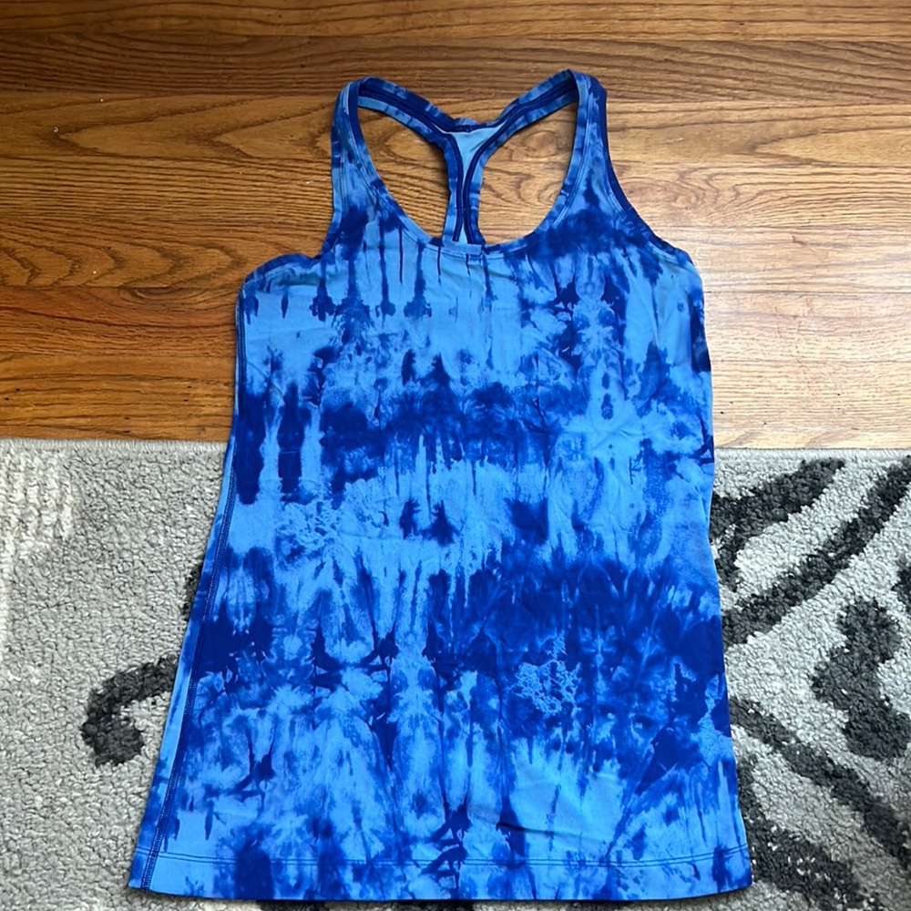 LULULEMON Cool Racerback Tank Top Blue TieDye